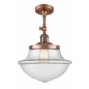 Oxford - 1 Light Adjustable Semi-Flush Mount In Traditional Style-15.5 Inches Tall and 11.75 Inches Wide - 1288970