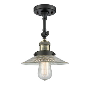 Halophane - 100W 1 LED Adjustable Semi-Flush Mount-10.75 Inch Tall and 9 Inch Wide - 1421656