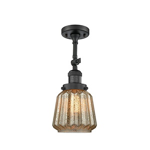 Chatham - 100W 1 LED Adjustable Semi-Flush Mount-16.75 Inch Tall and 7 Inch Wide - 1421657