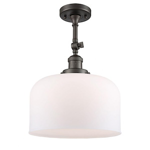 Bell - 1 Light Semi-Flush Mount In Industrial Style-16 Inches Tall and 12 Inches Wide - 1289009