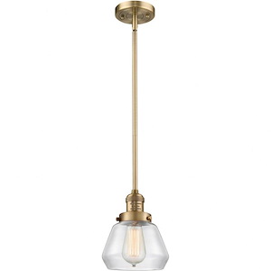 Fulton-One Light Stem Mini Pendant-7 Inches Wide by 9 Inches High