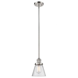 Bell - 1 Light Stem Hung Mini Pendant In Industrial Style-10 Inches Tall and 5 Inches Wide - 1288973