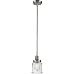 Bell - 1 Light Stem Hung Mini Pendant In Industrial Style-10 Inches Tall and 5 Inches Wide - 1285380