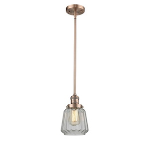 Chatham - 100W 1 LED Stem Hung Mini Pendant-8 Inch Tall and 7 Inch Wide - 1422777