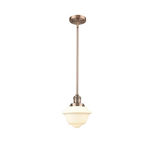 Oxford - 100W 1 LED Stem Hung Mini Pendant-8 Inch Tall and 7.5 Inch Wide - 1422077