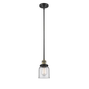 Bell - 1 Light Stem Hung Mini Pendant-10 Inch Tall and 5 Inch Wide - 1285380