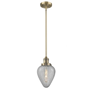 Geneseo - 1 Light Stem Hung Mini Pendant In Industrial Style-8.5 Inches Tall and 6.5 Inches Wide