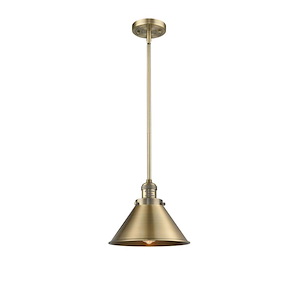Briarcliff - 1 Light Stem Hung Mini Pendant-10 Inch Tall and 10 Inch Wide - 1288940