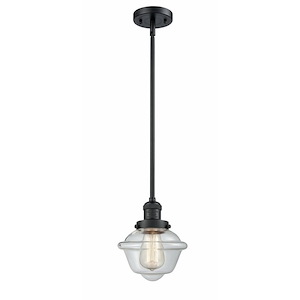 Oxford - 1 Light Stem Hung Mini Pendant In Traditional Style-8 Inches Tall and 7.5 Inches Wide - 1288992