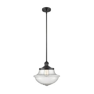 Oxford - 100W 1 LED Stem Hung Mini Pendant-11.5 Inch Tall and 11.75 Inch Wide - 1422078