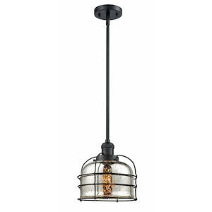 Bell Cage - 1 Light Mini Pendant In Traditional Style-10 Inches Tall and 9 Inches Wide