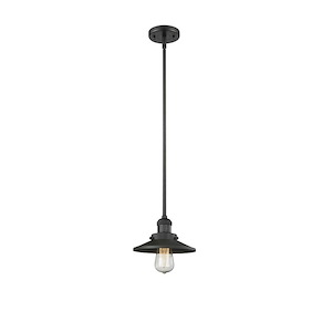 Railroad - 100W 1 LED Stem Hung Mini Pendant-8 Inch Tall and 8 Inch Wide - 1421875