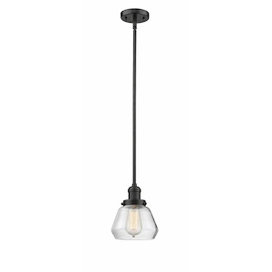 Fulton - 1 Light Stem Hung Mini Pendant In Industrial Style-9 Inches Tall and 7 Inches Wide - 1289010