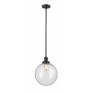 Beacon - 1 Light Stem Hung Mini Pendant In Industrial Style-15 Inches Tall and 12 Inches Wide