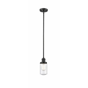 Dover - 1 Light Stem Hung Mini Pendant In Traditional Style-10.25 Inches Tall and 4.5 Inches Wide - 1288937