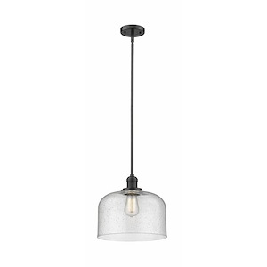 Bell - 1 Light Stem Hung Mini Pendant In Industrial Style-13 Inches Tall and 12 Inches Wide - 1288990