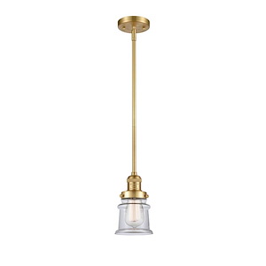 Canton - 1 Light Stem Hung Mini Pendant In Industrial Style-8.5 Inches Tall and 5.25 Inches Wide - 1288941