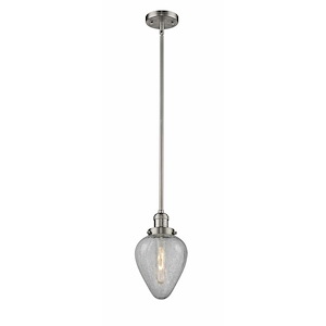 Geneseo - 1 Light Stem Hung Mini Pendant In Industrial Style-8.5 Inches Tall and 6.5 Inches Wide