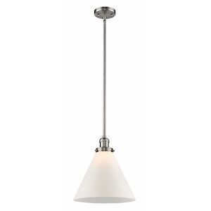 Cone - 1 Light Mini Pendant In Industrial Style-16 Inches Tall and 12 Inches Wide - 1297645