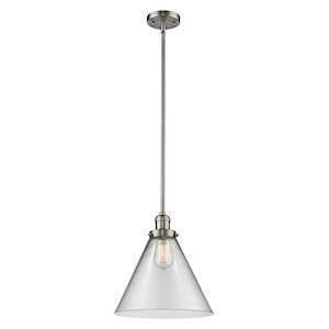 Cone - 1 Light Mini Pendant In Industrial Style-16 Inches Tall and 12 Inches Wide - 1297645