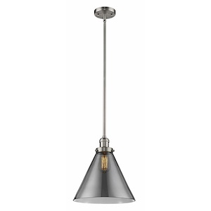 Cone - 1 Light Mini Pendant In Industrial Style-16 Inches Tall and 12 Inches Wide