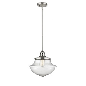 Oxford - 1 Light Stem Hung Mini Pendant In Traditional Style-11.5 Inches Tall and 11.75 Inches Wide