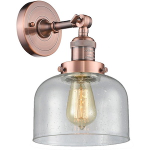 Large Cone-One Light Wall Sconce-8 Inches Wide by 10 Inches High