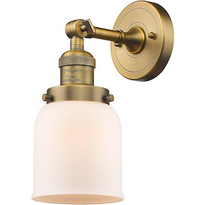 Small Bell-1 Light Wall Sconce in Industrial Style-5 Inches Wide by 12 Inches High