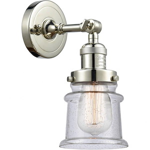 Small Canton-1 Light Wall Sconce in Industrial Style-6.5 Inches Wide by 11 Inches High
