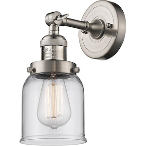 Small Bell-1 Light Wall Sconce in Industrial Style-5 Inches Wide by 12 Inches High