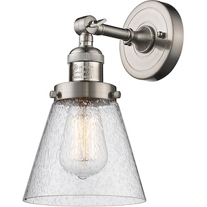 Small Bell-One Light Wall Sconce-6.5 Inches Wide by 10 Inches High