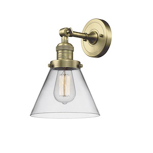 Cone - 1 Light Wall Sconce In Industrial Style-10.5 Inches Tall and 8 Inches Wide