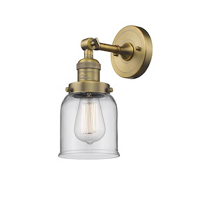 Franklin Restoration - 1 Light Bell Wall Sconce In IndustrialStyle-10 Inches Tall and 5 Inches Wide