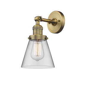 Franklin Restoration - 1 Light Cone Wall Sconce In IndustrialStyle-10 Inches Tall and 6.25 Inches Wide - 1266197