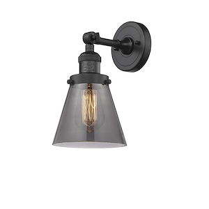 Franklin Restoration - 1 Light Cone Wall Sconce In IndustrialStyle-10 Inches Tall and 6.25 Inches Wide