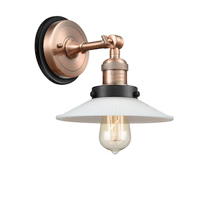 Halophane - 1 Light Wall Sconce In Industrial Style-8 Inches Tall and 8.5 Inches Wide - 1289029