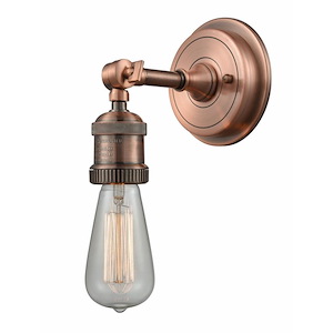 Bare Bulb - 1 Light Wall Sconce In Traditional Style-6.38 Inches Tall and 5 Inches Wide