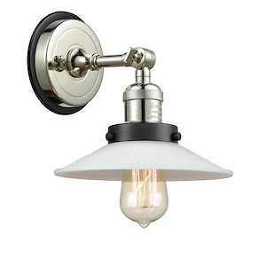Halophane - 1 Light Wall Sconce In Industrial Style-8 Inches Tall and 8.5 Inches Wide - 1289029
