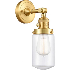 Dover-1 Light Wall Sconce in Traditional Style-4.5 Inches Wide by 12.75 Inches High