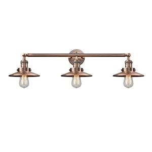 Railroad - 100W 3 LED Bath Vanity-10 Inch Tall and 32 Inch Wide - 1422166