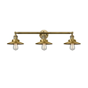 Railroad - 3 Light Bath Vanity-10 Inch Tall and 32 Inch Wide - 1289079