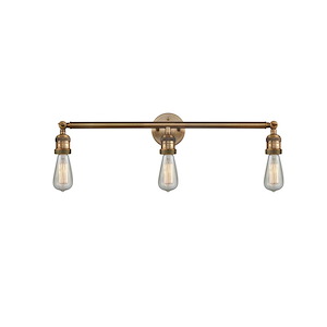 Bare Bulb - 3 Light Bath Vanity-6.25 Inch Tall and 30 Inch Wide - 1422368