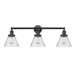 Cone - 3 Light Bath Vanity-11 Inch Tall and 32 Inch Wide - 1289047