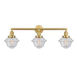 Oxford - 3 Light Bath Vanity In Traditional Style-10 Inches Tall and 34 Inches Wide