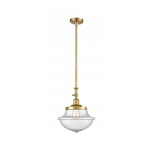 Large Oxford-1 Light Mini Pendant in Traditional Style-12 Inches Wide by 15 Inches High