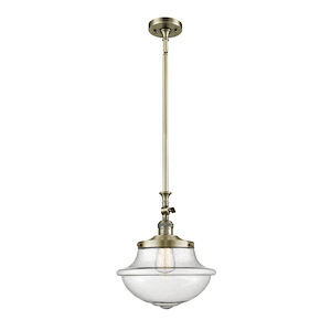 Oxford - 100W 1 LED Adjustable Mini Pendant-14 Inch Tall and 11.75 Inch Wide - 1422145