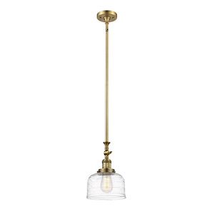 Bell - 1 Light Stem Hung Tiltable Mini Pendant In Industrial Style-14 Inches Tall and 8 Inches Wide - 1273990