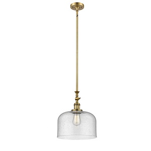Bell - 1 Light Stem Hung Mini Pendant In Industrial Style-15 Inches Tall and 12 Inches Wide - 1289068