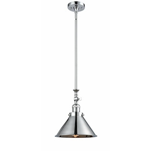 Briarcliff - 1 Light Stem Hung Tiltable Mini Pendant In Traditional Style-14 Inches Tall and 10 Inches Wide