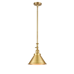 Briarcliff - 1 Light Stem Hung Tiltable Mini Pendant In Traditional Style-14 Inches Tall and 10 Inches Wide